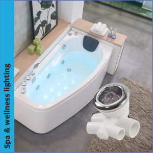 ABS pulverizador flexible 12V AC DC RGB impermeable bañera de hidromasaje jacuzzi jet luz led