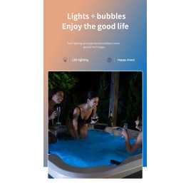 Vaporisateur flexible en ABS avec lumière LED RGB pour bain à remous et hot tub - 12V AC/DC