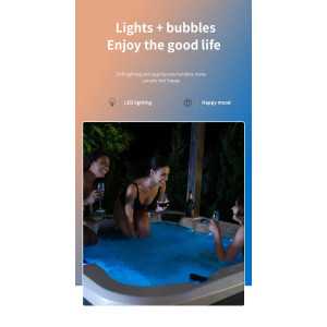 Vaporisateur flexible en ABS avec lumière LED RGB pour bain à remous et hot tub - 12V AC/DC