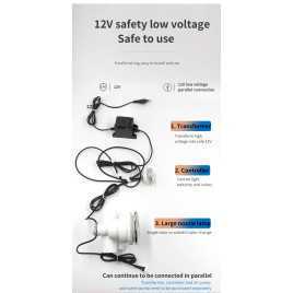 ABS pulverizador flexible 12V AC DC RGB impermeable bañera de hidromasaje jacuzzi jet luz led