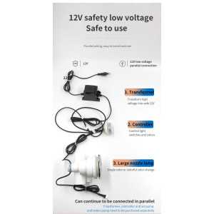 ABS pulverizador flexible 12V AC DC RGB impermeable bañera de hidromasaje jacuzzi jet luz led