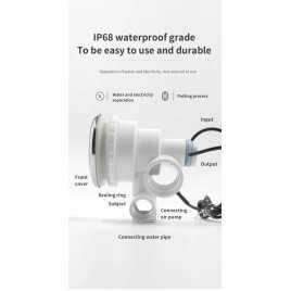 ABS pulverizador flexible 12V AC DC RGB impermeable bañera de hidromasaje jacuzzi jet luz led