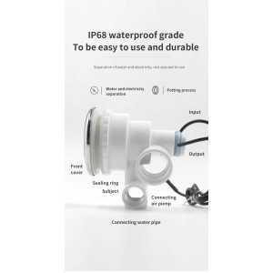 ABS pulverizador flexible 12V AC DC RGB impermeable bañera de hidromasaje jacuzzi jet luz led