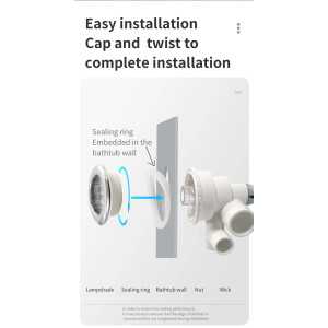 ABS pulverizador flexible 12V AC DC RGB impermeable bañera de hidromasaje jacuzzi jet luz led