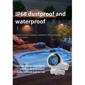 ABS pulverizador flexible 12V AC DC RGB impermeable bañera de hidromasaje jacuzzi jet luz led