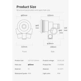 ABS pulverizador flexible 12V AC DC RGB impermeable bañera de hidromasaje jacuzzi jet luz led