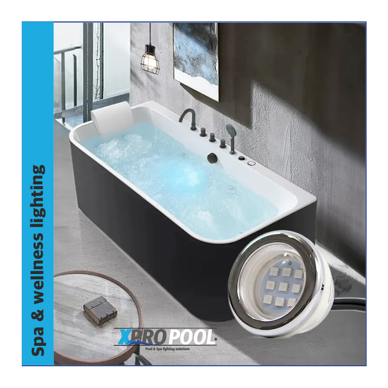 XPRO Spa Iluminación LED para Hot Tub | Bañera de hidromasaje | Spa | transparente | RGB