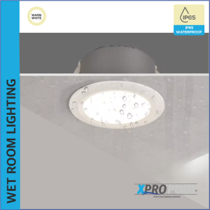 Waterproof Recessed Spot for Wet Spaces - Warm White, IP65, 105xH65mm,18w