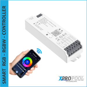 Controlador LED 5 en 1 Smart WiFi y Bluetooth para LEDs RGB, RGBW, RGB+CCT, WW+CW, CCT