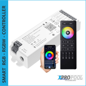 5 in 1 - 2.4GHz WiFi und Bluetooth LED Controller Steuersystem für Schwimmbadbeleuchtung RGB - RGB+W + Fernsteuerung