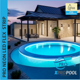PROLINE | NEON FLEX LED STRIP silicone IP68 for swimming pool 16.5X16.5 MM custom-made