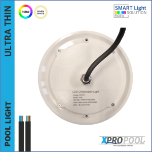 Lampe de piscine ultra-mince 10w | 160x10 MM | Blanc chaud / RGB+W