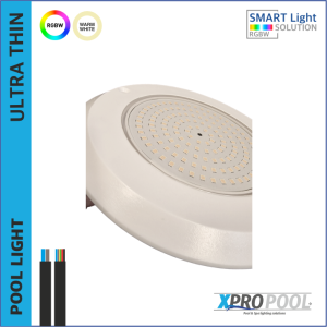 Lampe de piscine ultra-mince 10w | 160x10 MM | Blanc chaud / RGB+W