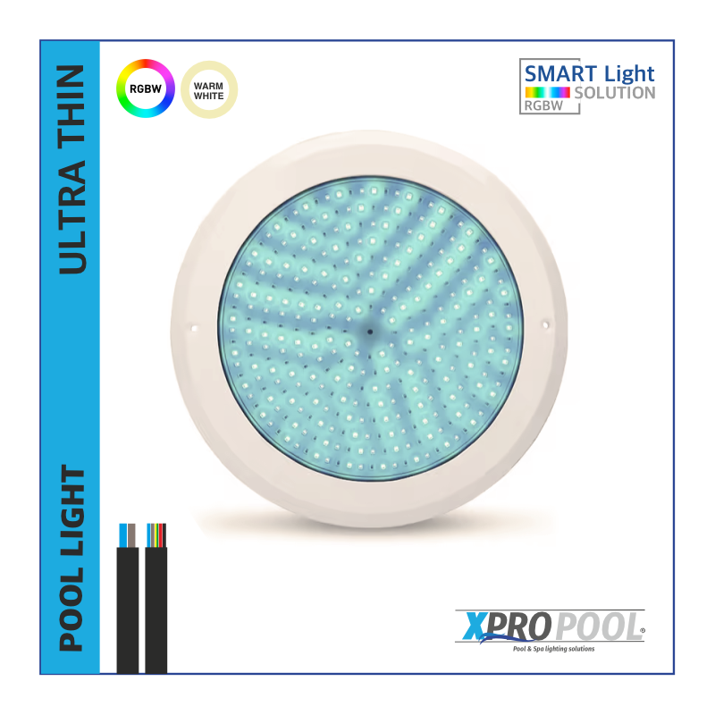 Ultrathin pool light 18w | 230x10 MM | Warm White / RGB+W