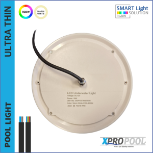 Lampe de piscine ultra-mince 18 | 230x10 MM | Blanc chaud / RGB+W