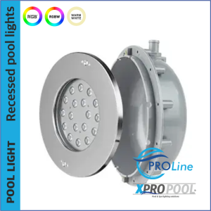 PROLINE | 270 MM | Edelstahl 316L Pool-Einbauleuchte | Warmweiß - RGB - RGB+W