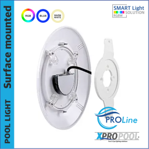 PROLINE | Opbouw Zwembadlamp 290x34mm WARM WIT / BLAUW / RGB 25w-35w