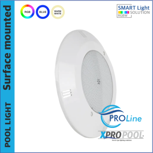 PROLINE | Opbouw Zwembadlamp 290x34mm WARM WIT / BLAUW / RGB 25w-35w