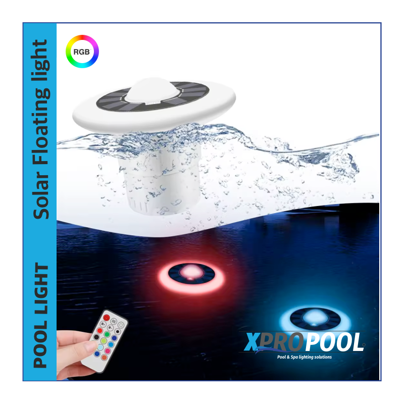 Lampe de piscine solaire flottante Rgb avec thermostat et télécommande