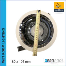 Spot encastré professionnel ip65 pour grands locaux humides - Blanc chaud, 180xH104mm, 30w.