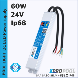 XPRO POOL | LED-Netzteil wasserdicht Super Slim IP68 24v 60w