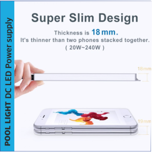 XPRO POOL | Alimentation LED étanche Super Slim IP68 12v 300w