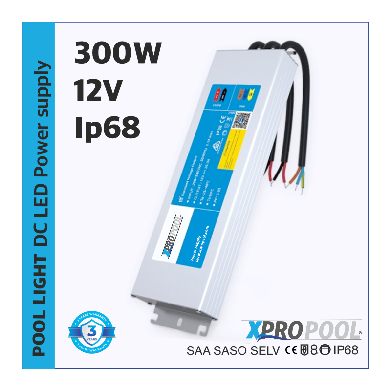 XPRO POOL | LED voeding waterproof Super Slim IP68 12v 300w