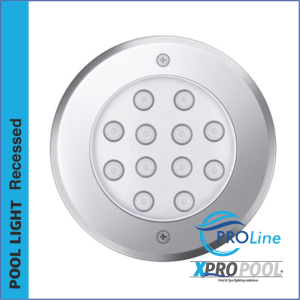 PROLINE | 190mm Edelstahl 316L Pool-Einbauleuchte | Warmweiß - RGB