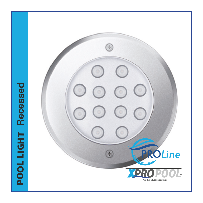 PROLINE | 190mm Edelstahl 316L Pool-Einbauleuchte | Warmweiß - RGB PROLINE | 190mm Edelstahl 316L Pool-Einbauleuchte | Warmweiß - RGB