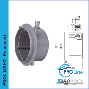 PROLINE | Lámpara empotrable para piscina 160mm acero inoxidable 316L | Blanco cálido - RGB