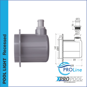 PROLINE | 110 mm RVS 316L Inbouwzwembadlamp | Warm wit - RGB