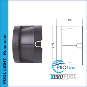 PROLINE | 180 mm Edelstahl 316L Pool-Einbauleuchte | Wand/Boden | Warmweiß - RGB | 12W