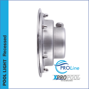 PROLINE | 150 mm RVS 316L Inbouwzwembadlamp | Wand / Vloer | Warm wit - RGB | 6W