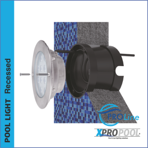 PROLINE | 100 mm acero inoxidable 316L Foco empotrable piscina | Pared/Piso | Blanco cálido - RGB | 3W