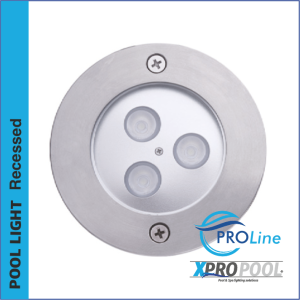 PROLINE | 100 mm inox 316L Spot encastré pour piscine | Mur/Sol | Blanc chaud - RGB | 3 W