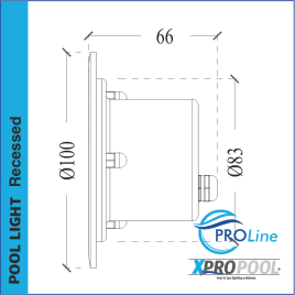 PROLINE | 100 mm Edelstahl 316L Pool-Einbauleuchte | Wand/Boden | Warmweiß - RGB | 3 W PROLINE | 100 mm Edelstahl 316L Pool-Einbauleuchte | Wand/Boden | Warmweiß - RGB | 3 W