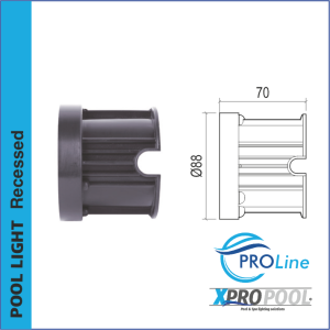 PROLINE | 100 mm acero inoxidable 316L Foco empotrable piscina | Pared/Piso | Blanco cálido - RGB | 3W