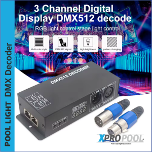 Décodeur DMX512 avec affichage numérique, 3 canaux DC5V, DC12~24V