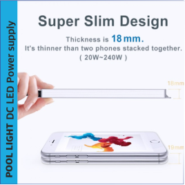 XPRO POOL | LED-Netzteil wasserdicht Super Slim IP68 12v 400w