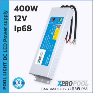 XPRO POOL | Alimentation LED étanche Super Slim IP68 12v 400w
