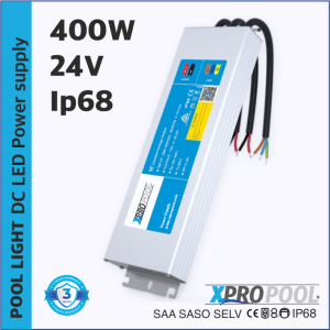XPRO POOL | Alimentation LED étanche Super Slim IP68 24v 400w