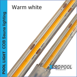 SET COB LED Strips for Sauna IP67 pour les hautes températures et les environnements humides jusqu'à 105 C