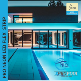 PROLINE | NEON FLEX LED STRIP siliconen IP68 voor zwembad 28X11.5 MM op maat gemaakt