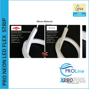 PROLINE | BANDE LED NEON FLEX silicone IP68 pour piscine 28X11.5 MM sur mesure