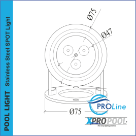 PRO LINE | 75mm Edelstahl Unterwasserscheinwerfer | 6W - 9W PRO LINE | 75mm Edelstahl Unterwasserscheinwerfer | 6W - 9W
