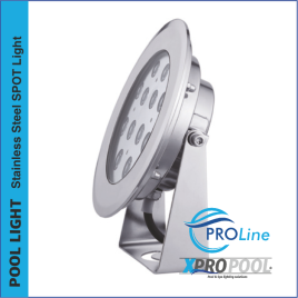 PRO LINE | Onderwater spot RVS 316L | 180 mm | 12w -18w - 25w PRO LINE | Onderwater spot RVS 316L | 180 mm | 12w -18w - 25w