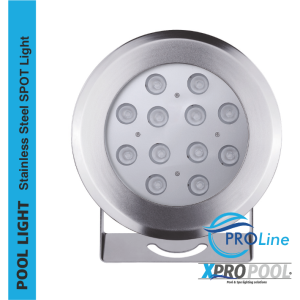PRO LINE | Stainless Underwater Spot | 180 mm | 12w -18w - 25w