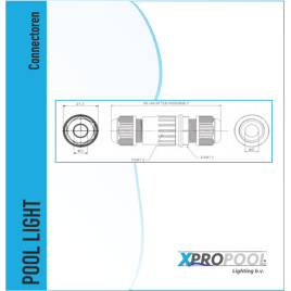 Conector de cable impermeable IP68 de 3 hilos
