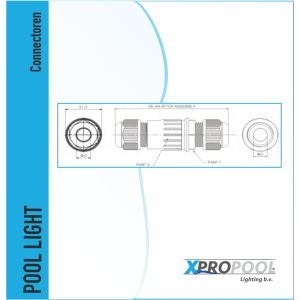 Waterproof IP68 Cable Connector 3-wire