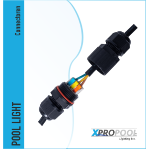 XPRO POOL | Conector de cable estanco con conector rápido de 3 pines IP68